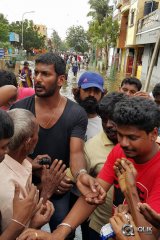 Celebs at Chennai Flood Relief Activities